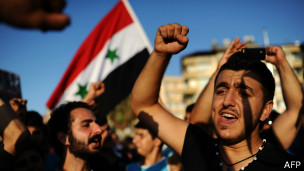 متظاهرون معارضون لشن ضربة عسكرية ضد سوريا